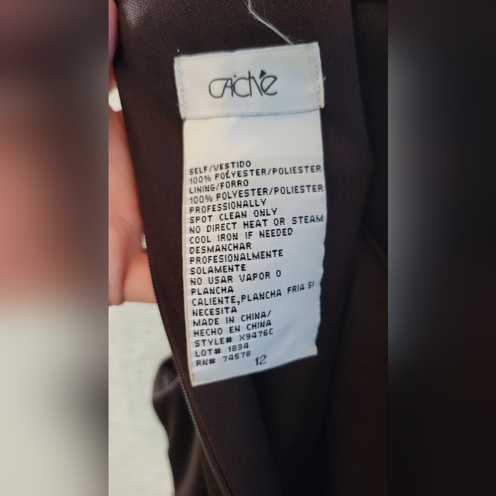 Cache Brown and Gemstone Dress Size 12 - Picture 5 of 5